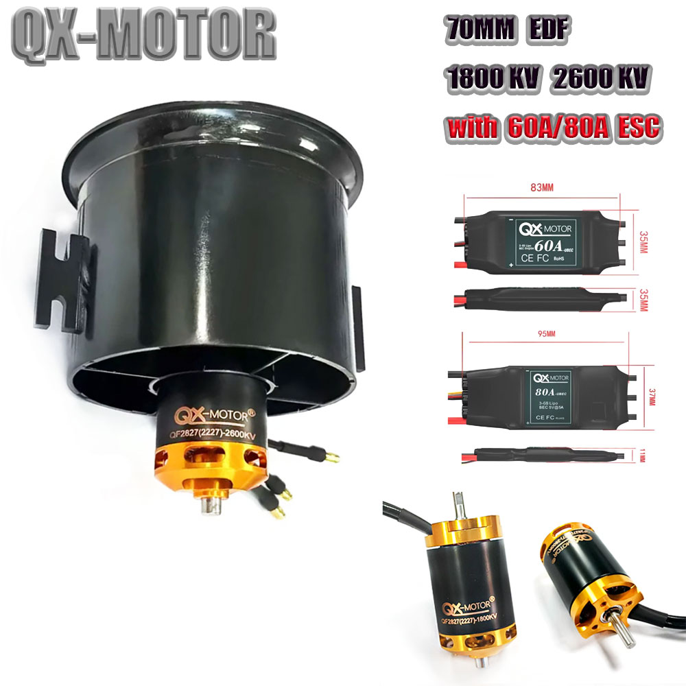 QX-MOTOR 70mm EDF 덕트형 팬, 12개 날 - Rc Helicopter Blade 리뷰 및 가격
